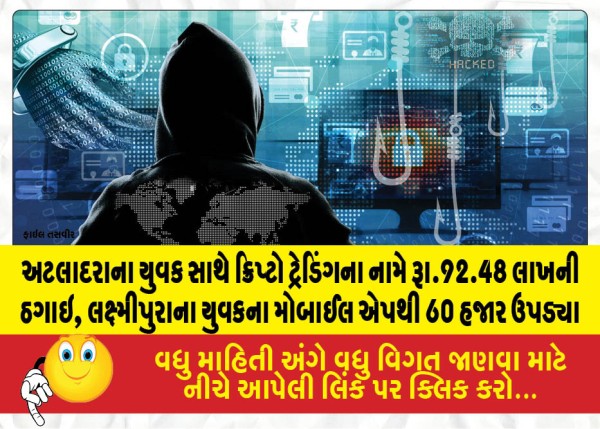 MailVadodara.com - Rs-92-48-lakh-swindled-from-an-Atladara-man-under-the-pretext-of-crypto-trading