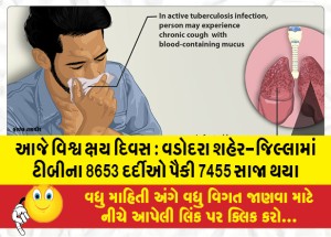 રાજ્યમાં વર્ષ 2022માં 1.51 લાખથી વધુ ટીબીના દર્દીઓ ઓળખાયા, વડોદરા શહેર-જિલ્લામાં ટીબીના 8653 દર્દીઓ પૈકી 7455 સાજા થયા