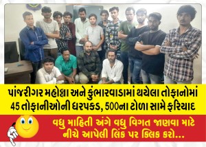 પાંજરીગર મહોલ્લા અને કુંભારવાડામાં થયેલા તોફાનોમાં 45 તોફાનીઓની ધરપકડ, 500ના ટોળા સામે ફરિયાદ