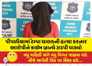 પીપળીયામાં ટેમ્પા ચાલકની હત્યા કરનાર આરોપીને ક્રાઇમ બ્રાન્ચે ઝડપી પાડ્યો