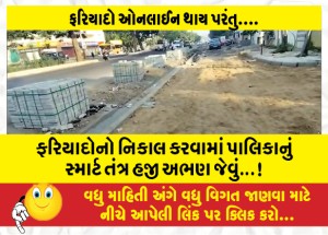 ફરિયાદોનો નિકાલ કરવામાં પાલિકાનું સ્માર્ટ તંત્ર હજી અભણ જેવું...!