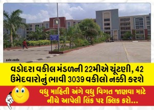 વડોદરા વકીલ મંડળની 22મીએ ચૂંટણી, 42 ઉમેદવારોનું ભાવી 3039 વકીલો નક્કી કરશે