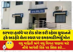 કરજણ હાઇવે પર રોડ ક્રોસ કરી રહેલા યુવાનને ટ્રકે અડફેટે લેતા સ્થળ પર કમકમાટીભર્યું મોત