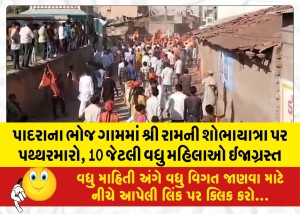 પાદરાના ભોજ ગામમાં શ્રી રામની શોભાયાત્રા પર પથ્થરમારો, 10 જેટલી વધુ મહિલાઓ ઈજાગ્રસ્ત