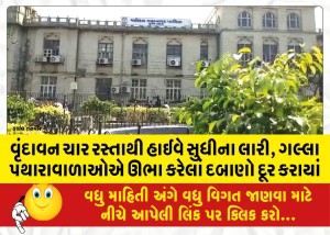 વૃંદાવન ચાર રસ્તાથી હાઈવે સુધીના લારી, ગલ્લા પથારાવાળાઓએ ઊભા કરેલાં દબાણો દૂર કરાયાં