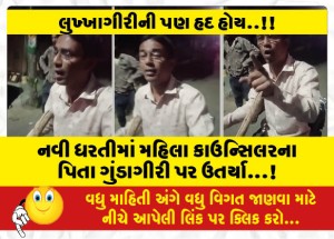 નવી ધરતીમાં મહિલા કાઉન્સિલરના પિતા ગુંડાગીરી પર ઉતર્યા...!