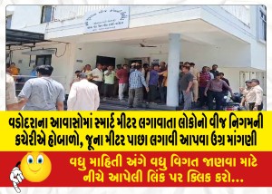 MailVadodara.com - People-who-install-smart-meters-in-Vadodara-residences-are-uproar-at-the-power-corporation-office