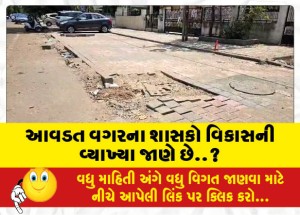 આવડત વગરના શાસકો વિકાસની વ્યાખ્યા જાણે છે..?