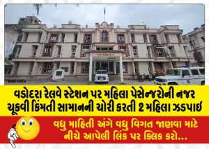 વડોદરા રેલવે સ્ટેશન પર મહિલા પેસેન્જરોની નજર ચૂકવી કિંમતી સામાનની ચોરી કરતી 2 મહિલા ઝડપાઇ