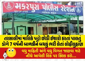 તરસાલીમાં માલિકે પટ્ટો છોડી ઇશારો કરતાં પાલતું ડોગે 7 વર્ષની બાળકીને બચકું ભરી લેતાં લોહીલુહાણ