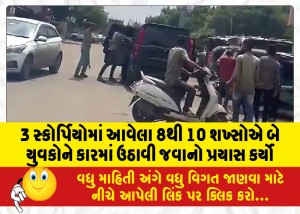 વડોદરામાં નંબર પ્લેટ વગરની 3 સ્કોર્પિયોમાં આવેલા 8થી 10 શખ્સોએ બે યુવકોને કારમાં ઉઠાવી જવાનો પ્રયાસ કર્યો, પોલીસે 12ને પકડ્યાં