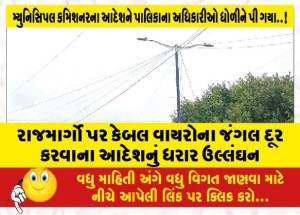 રાજમાર્ગો પર કેબલ વાયરોના જંગલ દૂર કરવાના આદેશનું ધરાર ઉલ્લંઘન