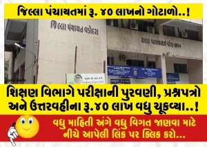 શિક્ષણ વિભાગે પરીક્ષાની પુરવણી, પ્રશ્નપત્રો અને ઉત્તરવહીના રૂ.૪૦ લાખ વધુ ચૂકવ્યા..!