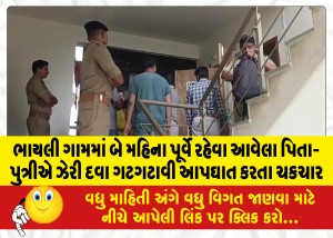 ભાયલી ગામમાં બે મહિના પૂર્વે રહેવા આવેલા પિતા-પુત્રીએ ઝેરી દવા ગટગટાવી આપઘાત કરતા ચકચાર