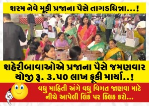શહેરીબાવાઓએ પ્રજાના પૈસે જમણવાર યોજી રૂ. ૩.૫૦ લાખ ફૂકી માર્યા..!