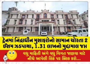 ટ્રેનમાં નિંદ્રાધીન મુસાફરોનો સામાન ચોરતા 2 ઈસમ ઝડપાયા, 1.31 લાખનો મુદ્દામાલ જપ્ત