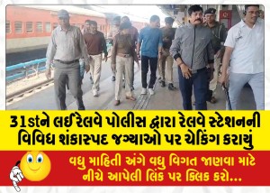 31stને લઈ રેલવે પોલીસ દ્વારા રેલવે સ્ટેશનની વિવિધ શંકાસ્પદ જગ્યાઓ પર ચેકિંગ કરાયું