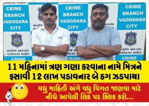 MailVadodara.com - Two-thugs-who-tricked-a-friend-and-extorted-12-lakhs-in-the-name-of-tripling-in-11-months-were-caught