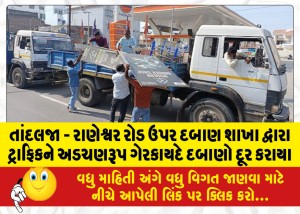 MailVadodara.com - Illegal-pressures-obstructing-traffic-were-removed-by-the-pressure-branch-on-Tandalja-Raneswar-road