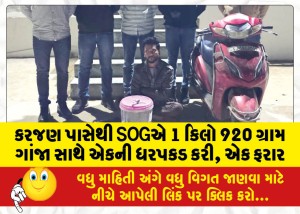 MailVadodara.com - SOG-arrested-one-with-1kg-920g-ganja-from-Karajan-one-absconding