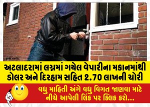 MailVadodara.com - 2-70-lakh-including-dollars-and-dirhams-stolen-from-the-house-of-a-married-businessman-in-Atladara
