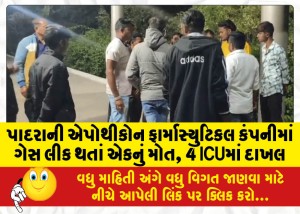 પાદરાની એપોથીકોન ફાર્માસ્યુટિકલ કંપનીમાં ગેસ લીક થતાં એકનું મોત, 4 ICUમાં દાખલ