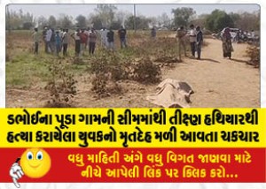 ડભોઈના પૂડા ગામની સીમમાંથી તીક્ષ્ણ હથિયારથી હત્યા કરાયેલા યુવકનો મૃતદેહ મળી આવતા ચકચાર