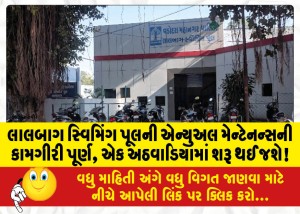 લાલબાગ સ્વિમિંગ પૂલની એન્યુઅલ મેન્ટેનન્સની કામગીરી પૂર્ણ, એક અઠવાડિયામાં શરૂ થઈ જશે!