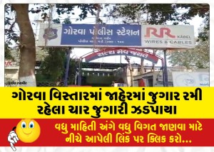 MailVadodara.com - Four-gamblers-caught-gambling-in-public-in-Gorwa-area
