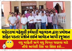 MailVadodara.com - Revenue-Employees-Federation-in-Vadodara-presents-a-petition-regarding-pending-issues-including-promotion
