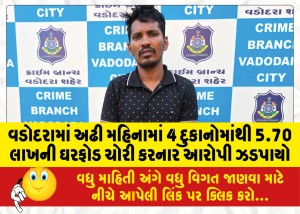MailVadodara.com - Accused-arrested-for-burglary-of-Rs-5-70-lakhs-from-4-shops-in-Vadodara-in-two-and-a-half-months