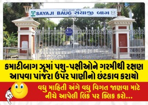 MailVadodara.com - Water-was-sprayed-on-the-cages-to-protect-animals-and-birds-from-the-heat-at-Kamatibagh-Zoo