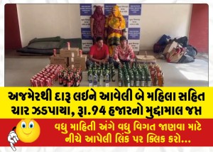 MailVadodara.com - Four-arrested-including-two-women-carrying-liquor-from-Ajmer-goods-worth-Rs-94-thousand-seized