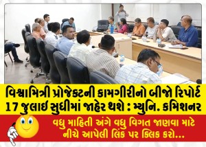 વિશ્વામિત્રી પ્રોજેક્ટની કામગીરીનો બીજો રિપોર્ટ 17 જુલાઇ સુધીમાં જાહેર થશે : મ્યુનિ. કમિશનર