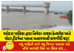 વડોદરા પાલિકા દ્વારા નિમેટા-રાયકા ફ્રેન્ચવેલ ખાતે વોટર ટ્રીટમેન્ટ પ્લાન્ટ બનાવવાની કામગીરી શરૂ