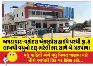 અમદાવાદ-વડોદરા એક્સપ્રેસ હાઇવે પરથી રૂા.8 લાખથી વધુનો દારૂ ભરેલી કાર સાથે બે ઝડપાયાં