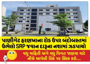 પાણીગેટ હરણખાના રોડ ઉપર બંદોબસ્તમાં ઉભેલો SRP જવાન દારૂના નશામાં ઝડપાયો