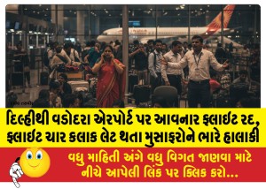 દિલ્હીથી વડોદરા એરપોર્ટ પર આવનાર ફ્લાઇટ રદ, ફ્લાઇટ ચાર કલાક લેટ થતા મુસાફરોને ભારે હાલાકી