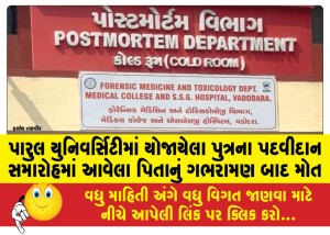 પારુલ યુનિવર્સિટીમાં યોજાયેલા પુત્રના પદવીદાન સમારોહમાં આવેલા પિતાનું ગભરામણ બાદ મોત