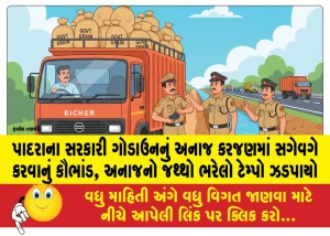 પાદરાના સરકારી ગોડાઉનનું અનાજ કરજણમાં સગેવગે કરવાનું કૌભાંડ, અનાજનો જથ્થો ભરેલો ટેમ્પો ઝડપાયો