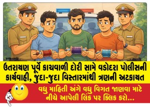 ઉતરાયણ પૂર્વે કાચવાળી દોરી સામે વડોદરા પોલીસની કાર્યવાહી, જુદા-જુદા વિસ્તારમાંથી ત્રણની અટકાયત