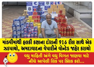માંડવીમાંથી હલકી કક્ષાના દોરાની 916 રીલ સાથે એક ઝડપાયો, અમદાવાદના વેપારીને વોન્ટેડ જાહેર કરાયો