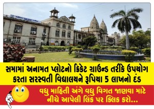 MailVadodara.com - Saraswati-Vidyalaya-fined-Rs-5-lakh-for-using-reserved-plot-in-Sama-as-cricket-ground