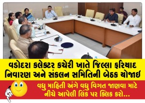 MailVadodara.com - District-Grievance-Redressal-and-Coordination-Committee-meeting-held-at-Vadodara-Collectorate