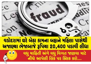 MailVadodara.com - An-unknown-assailant-extorted-Rs-20-400-from-a-woman-in-Vadodara-on-the-pretext-of-working-from-home