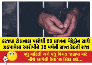 MailVadodara.com - Accused-caught-with-mephedrone-worth-Rs-20-lakhs-from-Karjan-toll-plaza-sentenced-to-12-years-rigorous-imprisonment