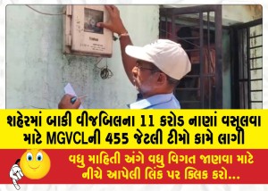 શહેરમાં બાકી વીજબિલના 11 કરોડ નાણાં વસૂલવા માટે MGVCLની 455 જેટલી ટીમો કામે લાગી