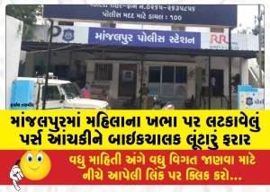 માંજલપુરમાં મહિલાના ખભા પર લટકાવેલું પર્સ આંચકીને બાઇકચાલક લૂંટારું ફરાર