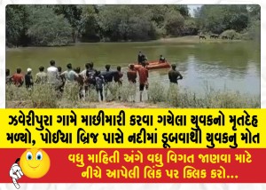 MailVadodara.com - The-body-of-a-youth-who-had-gone-fishing-was-found-in-Zaveripura-village-the-youth-died-after-drowning-in-the-river-near-Poicha-Bridge