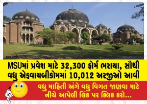 MailVadodara.com - 32-300-forms-filled-for-admission-to-MSU